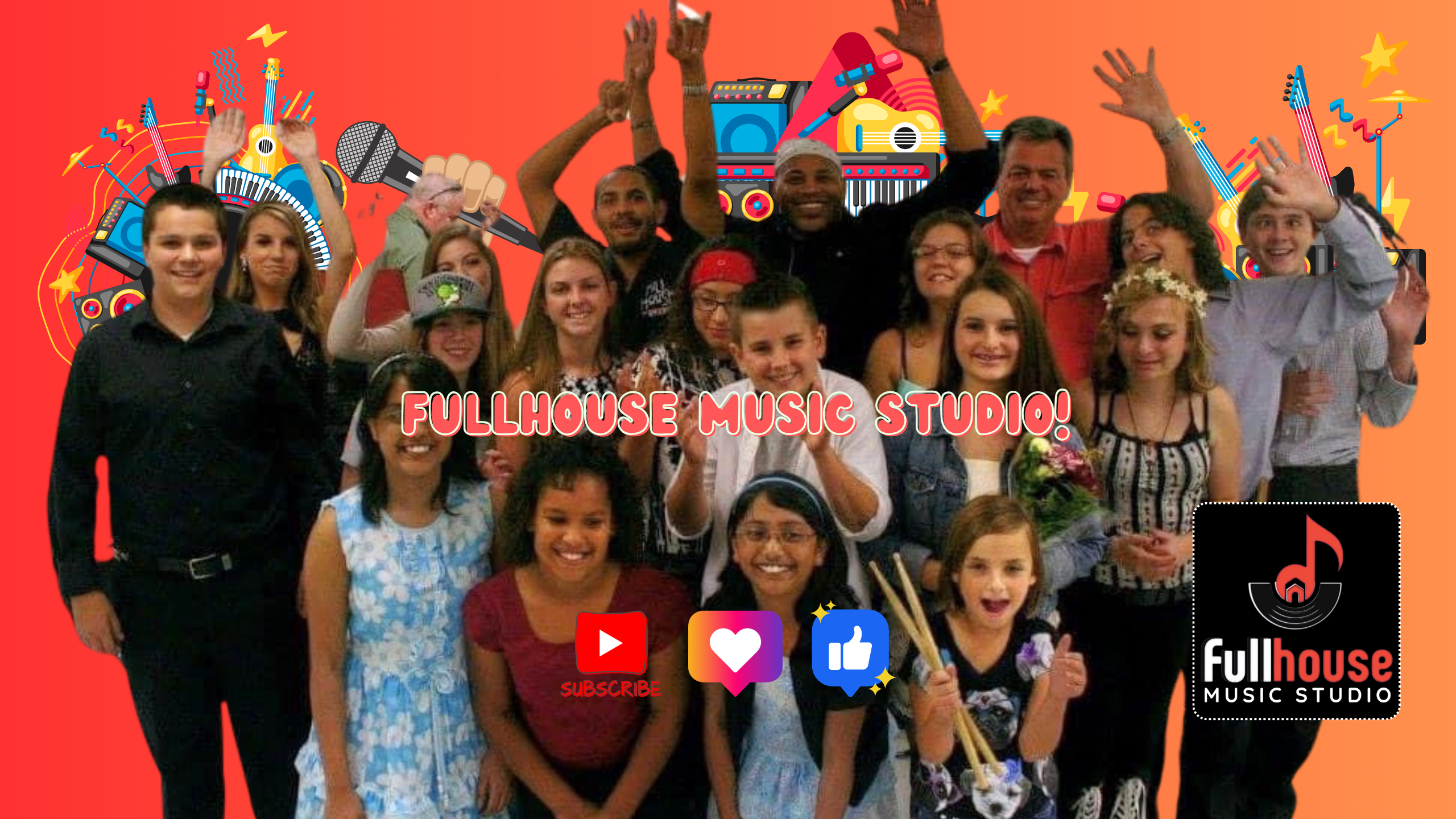 Recording studio interior for Fullhouse Music Studios